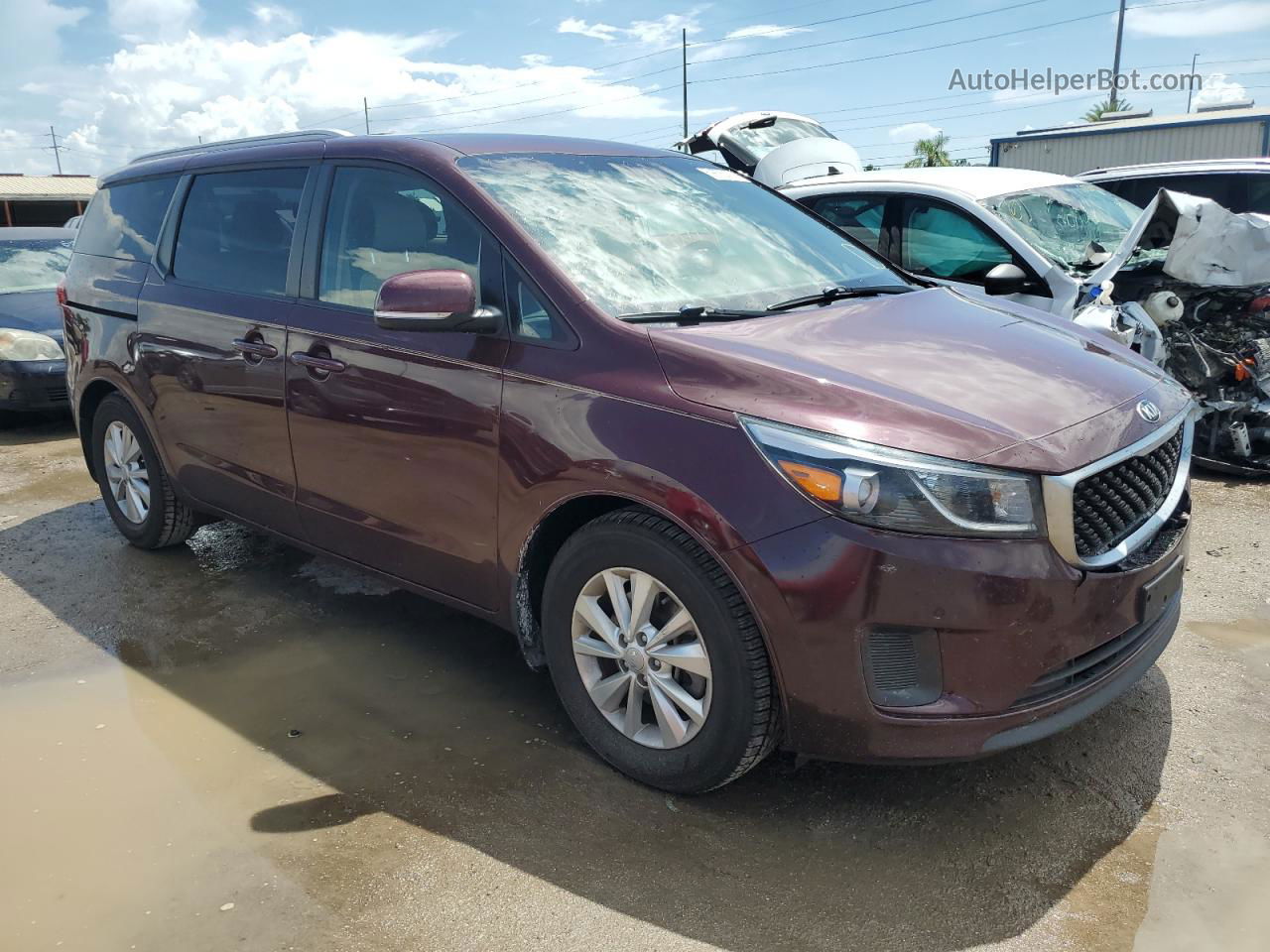 2017 Kia Sedona Lx Темно-бордовый vin: KNDMB5C14H6320718