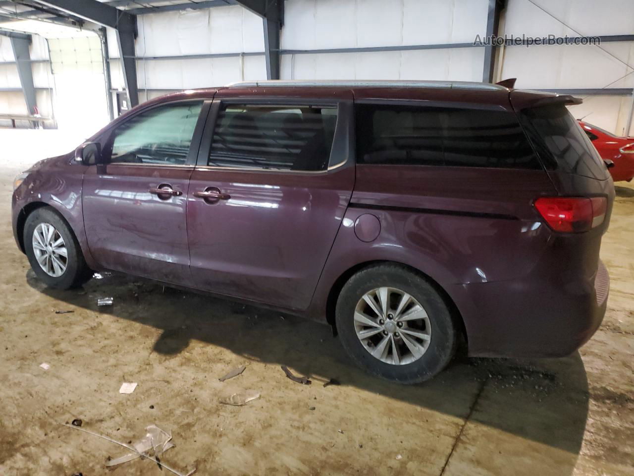 2017 Kia Sedona Lx Maroon vin: KNDMB5C14H6327586