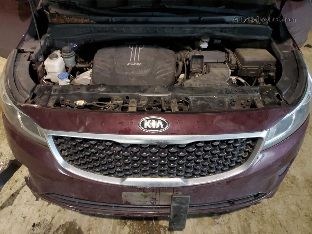 2017 Kia Sedona Lx Maroon vin: KNDMB5C14H6327586