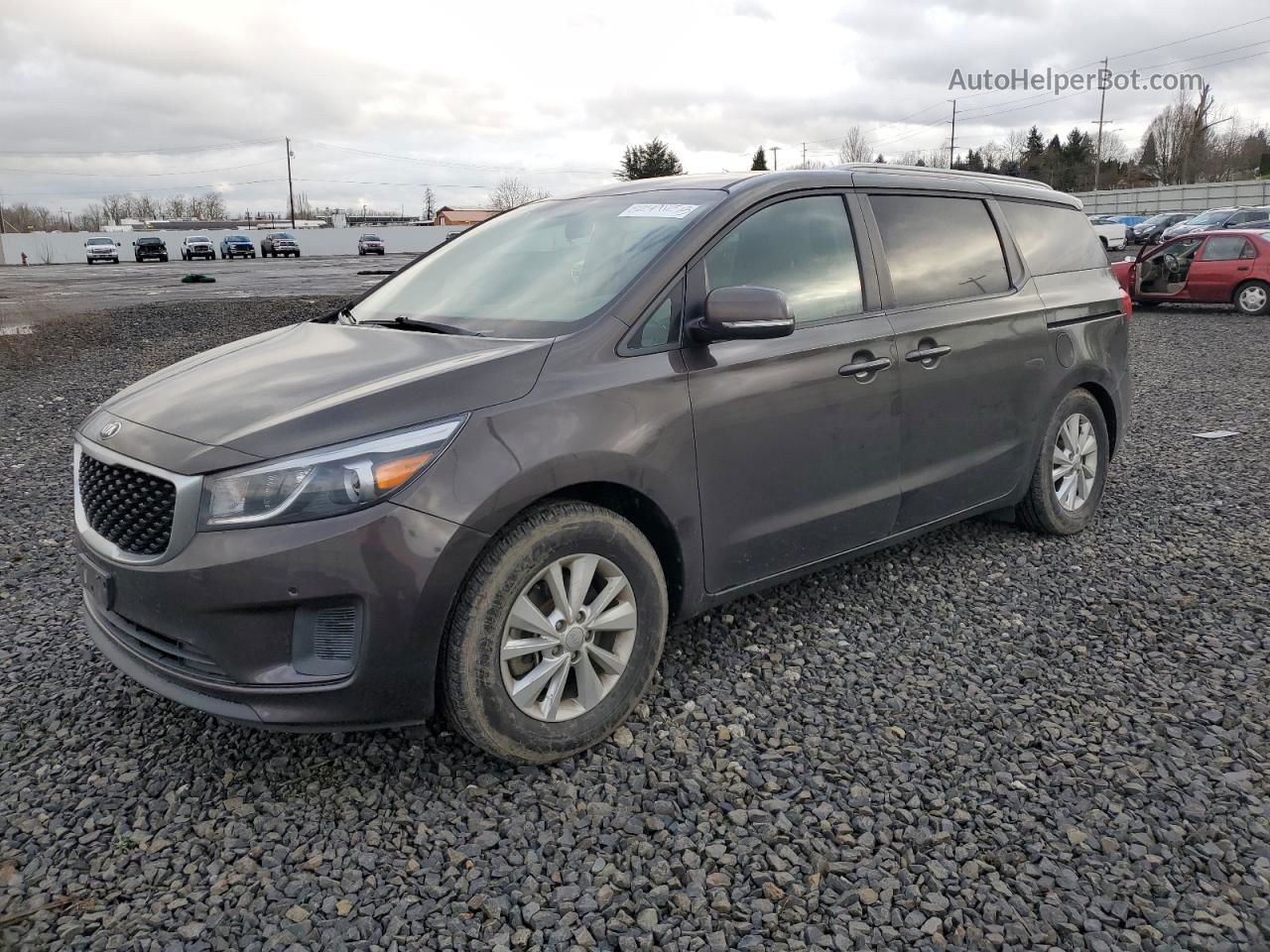 2017 Kia Sedona Lx Brown vin: KNDMB5C14H6333419