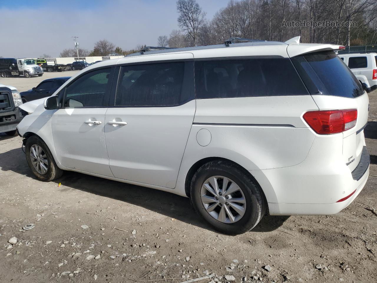 2017 Kia Sedona Lx White vin: KNDMB5C14H6340533