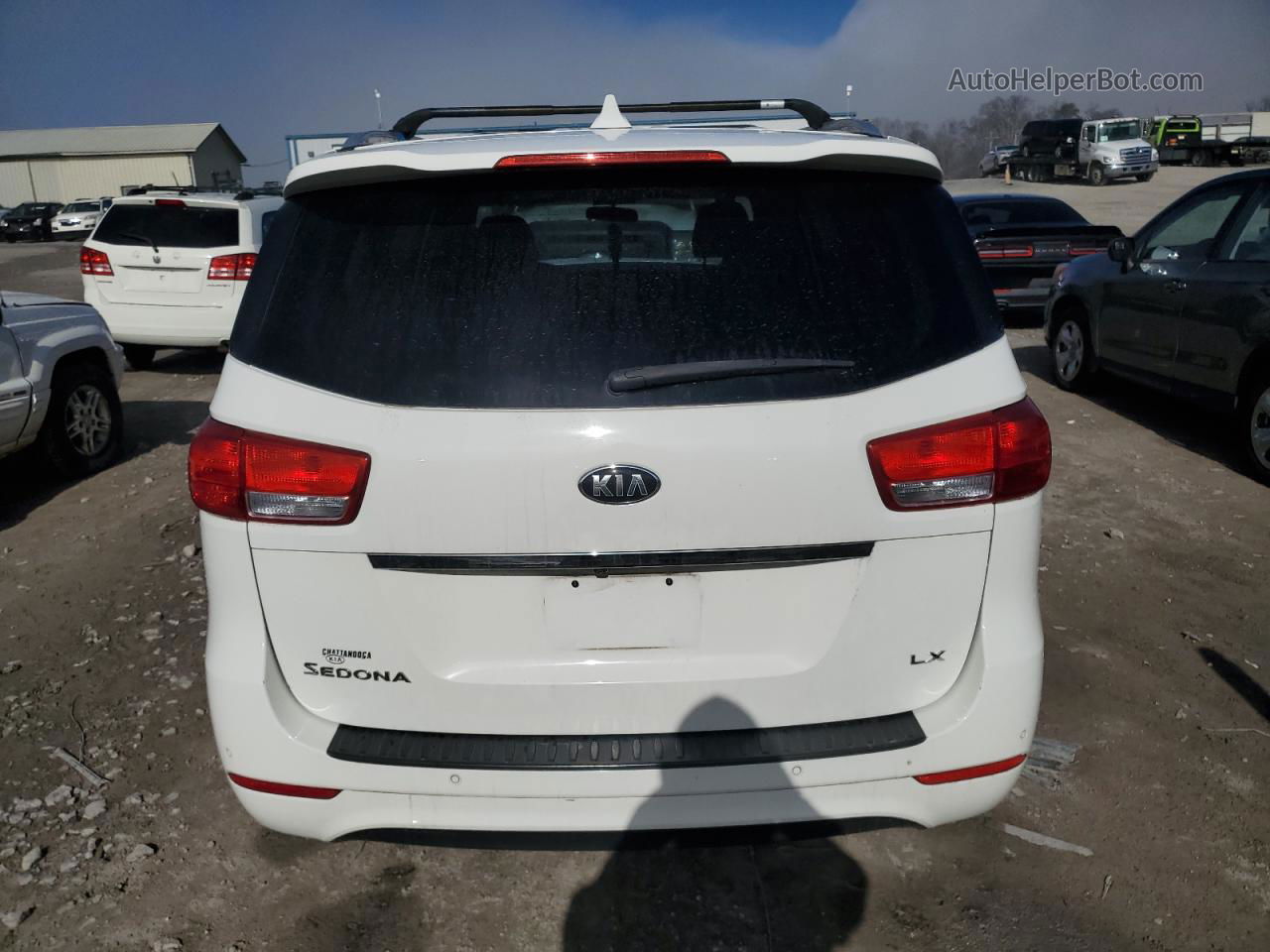 2017 Kia Sedona Lx White vin: KNDMB5C14H6340533