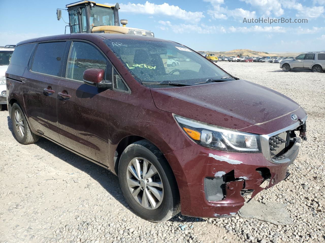 2017 Kia Sedona Lx Maroon vin: KNDMB5C15H6218022