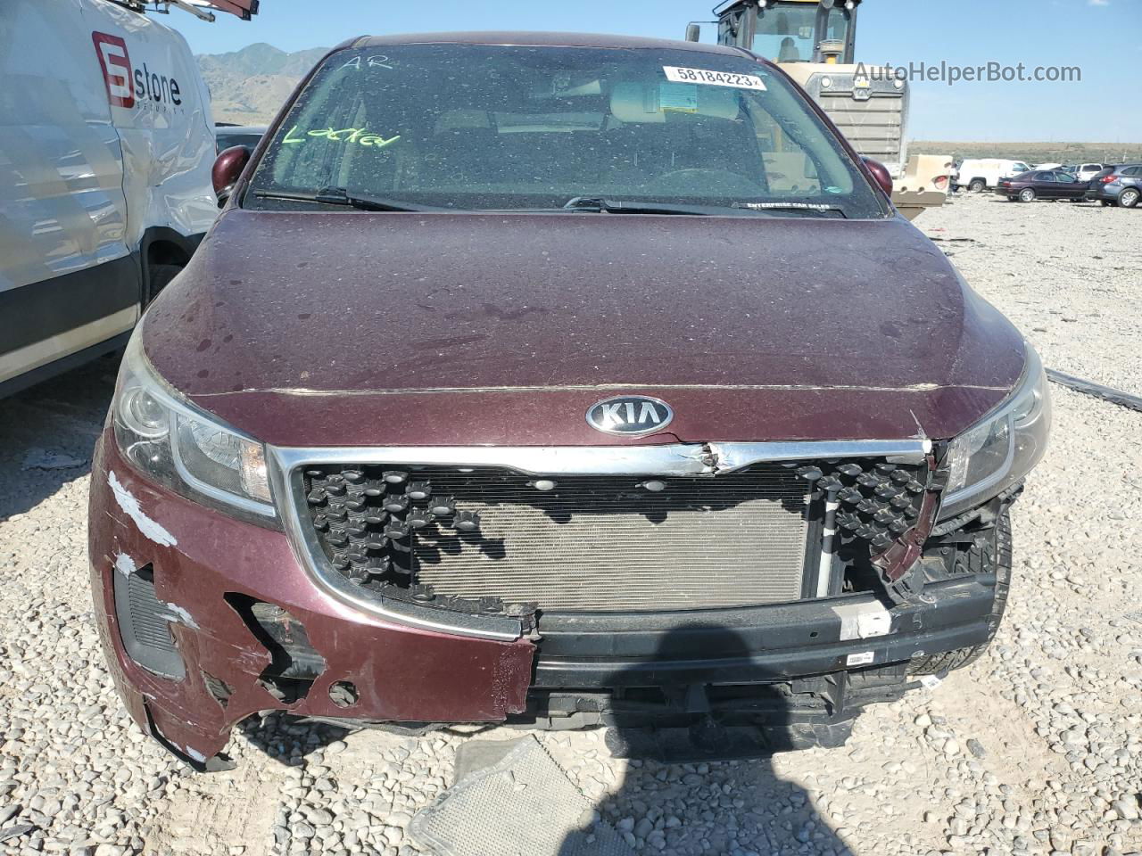 2017 Kia Sedona Lx Maroon vin: KNDMB5C15H6218022