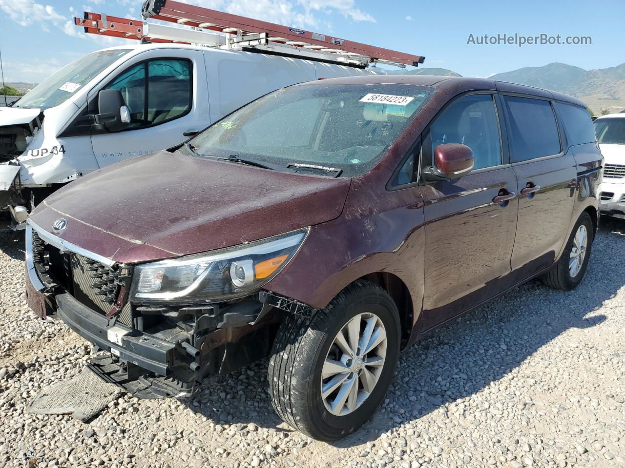 2017 Kia Sedona Lx Maroon vin: KNDMB5C15H6218022