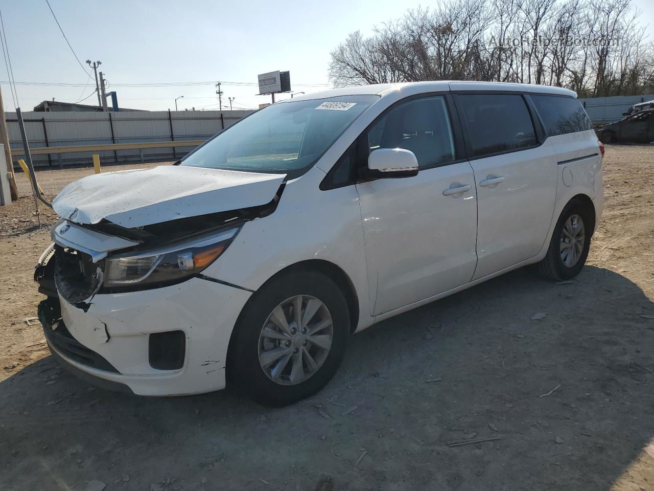 2017 Kia Sedona Lx White vin: KNDMB5C15H6230865