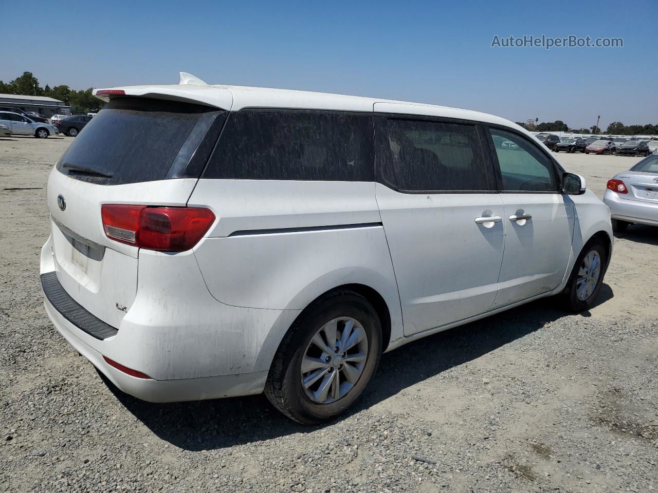 2017 Kia Sedona Lx White vin: KNDMB5C15H6233572