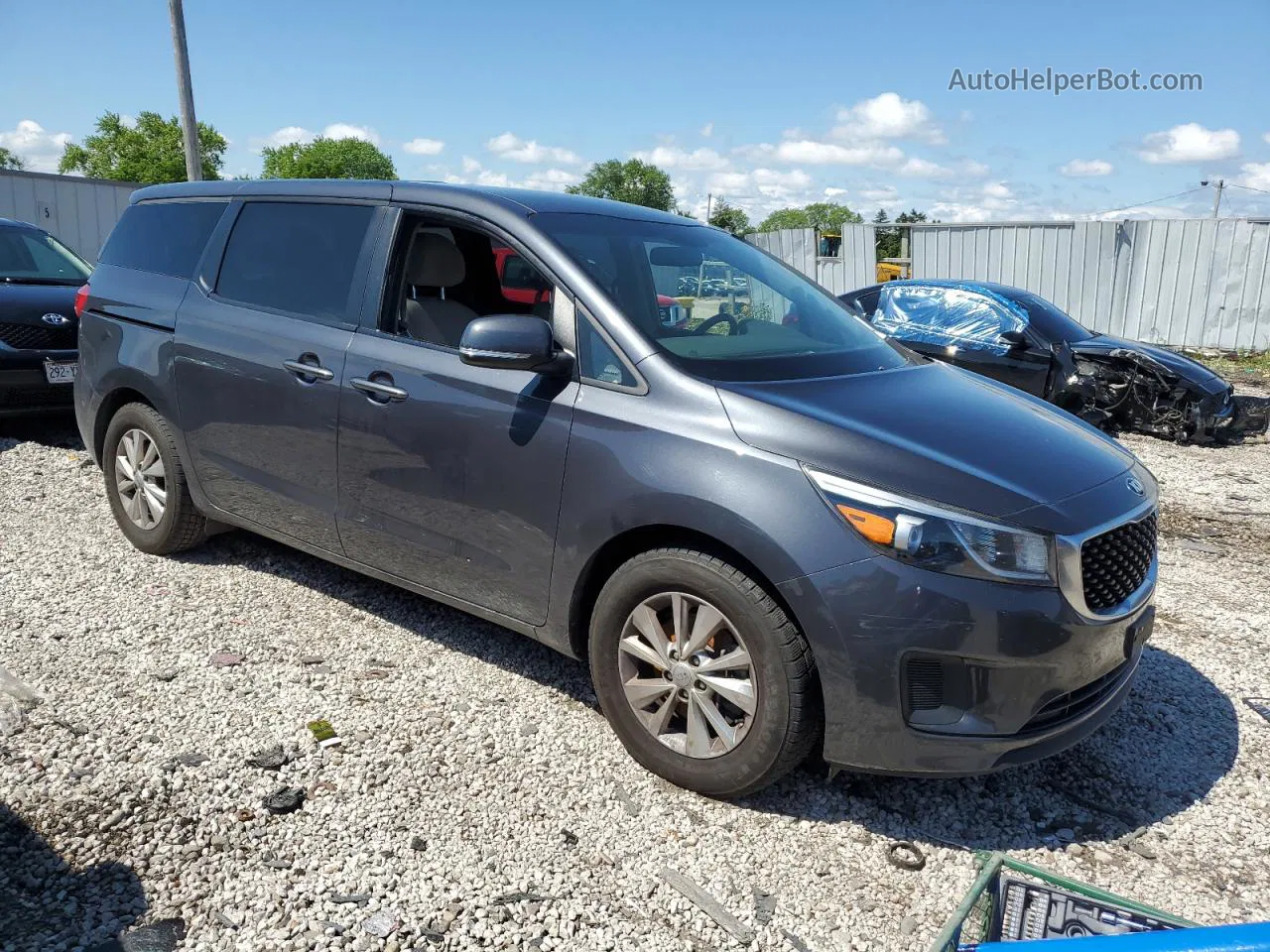 2017 Kia Sedona Lx Gray vin: KNDMB5C15H6233944