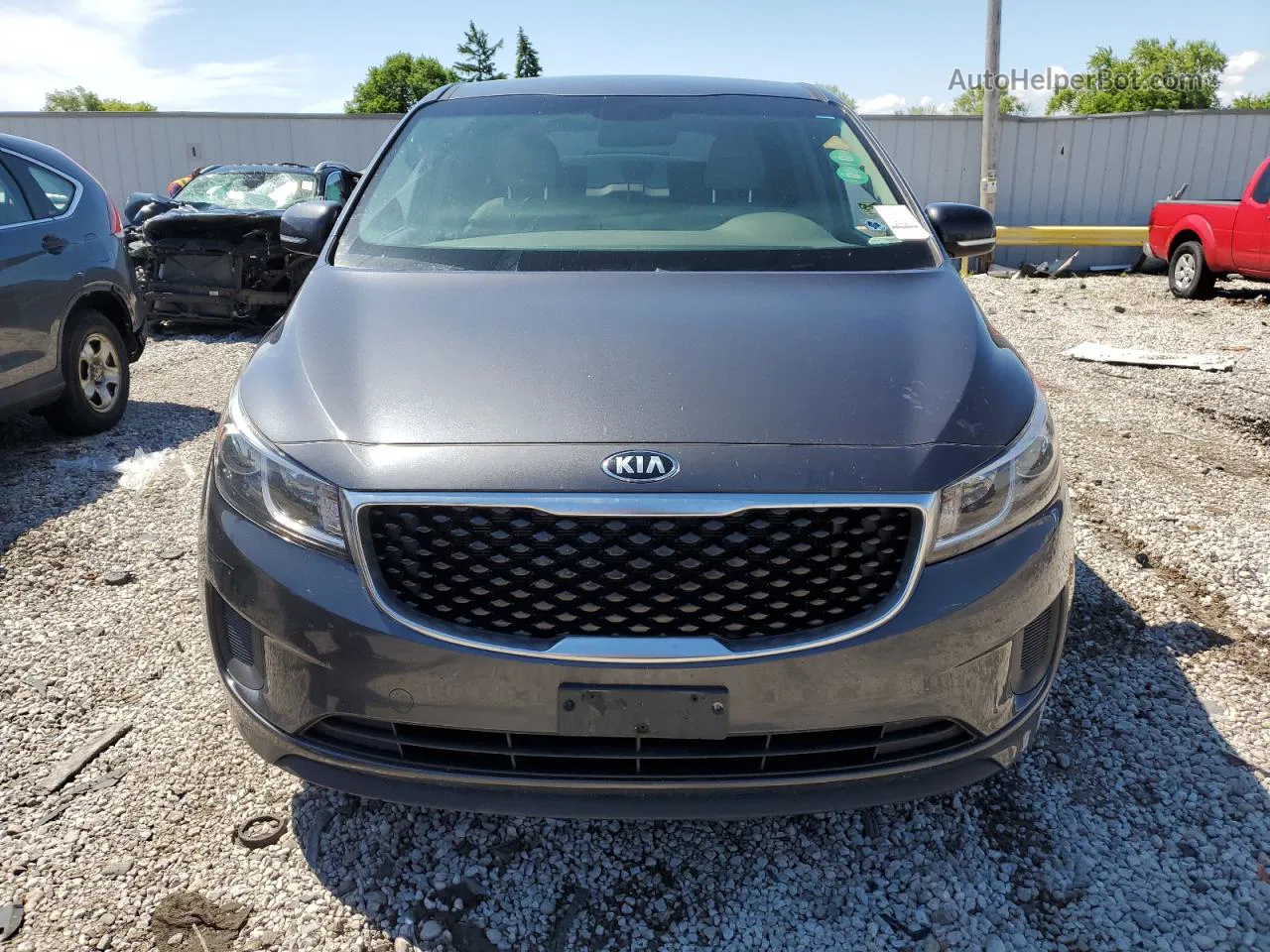 2017 Kia Sedona Lx Gray vin: KNDMB5C15H6233944