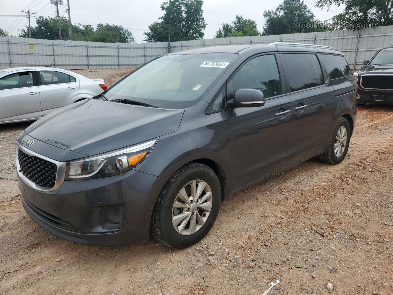 2017 Kia Sedona Lx Gray vin: KNDMB5C15H6253126