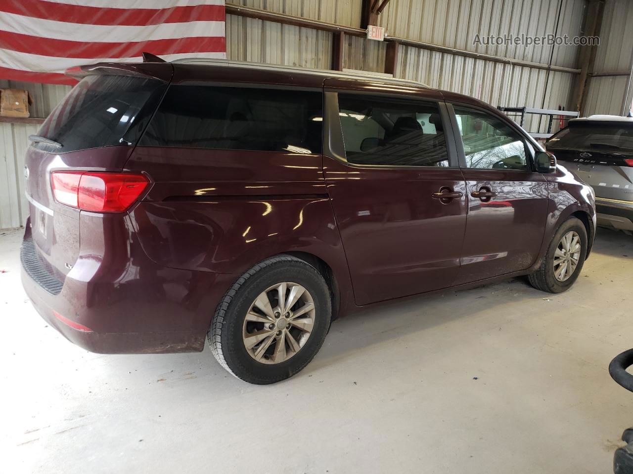 2017 Kia Sedona Lx Бордовый vin: KNDMB5C15H6254180