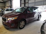 2017 Kia Sedona Lx Бордовый vin: KNDMB5C15H6254180