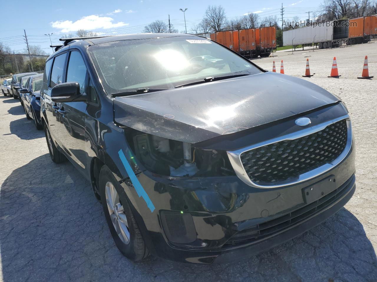 2017 Kia Sedona Lx Black vin: KNDMB5C15H6265972