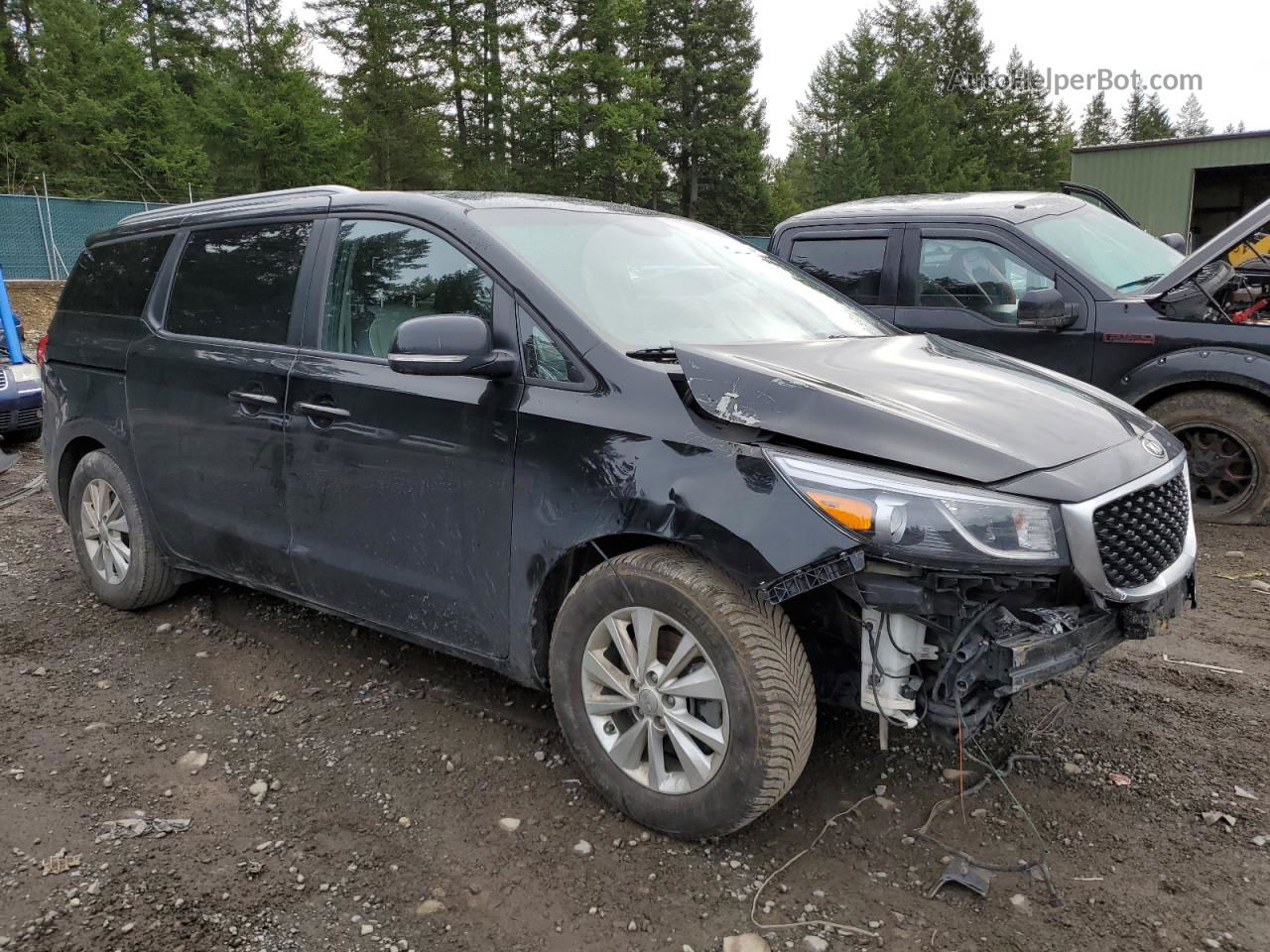 2017 Kia Sedona Lx Black vin: KNDMB5C15H6280407