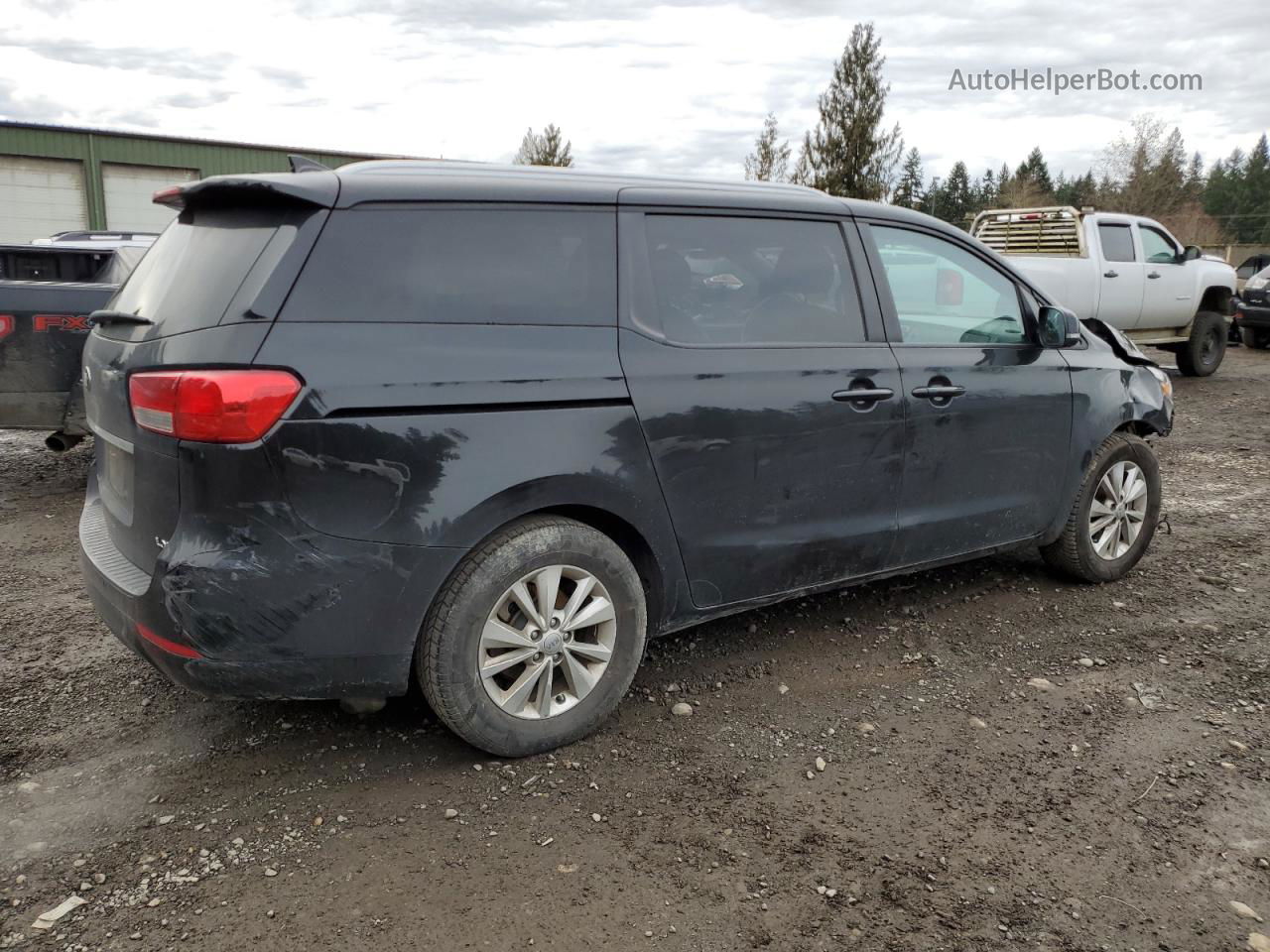 2017 Kia Sedona Lx Black vin: KNDMB5C15H6280407