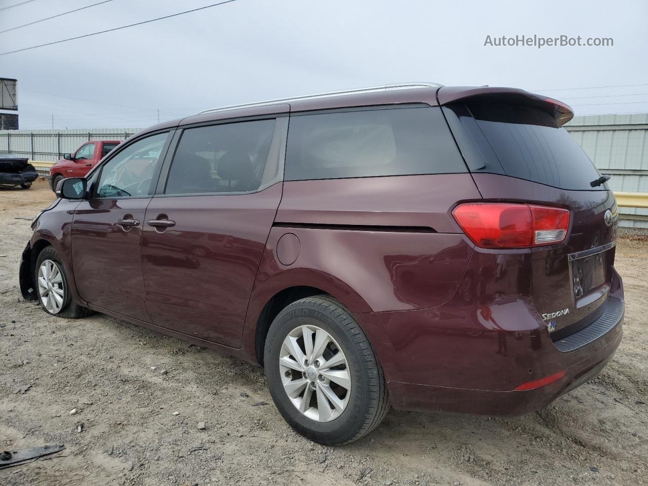 2017 Kia Sedona Lx Burgundy vin: KNDMB5C15H6282142