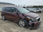 2017 Kia Sedona Lx Burgundy vin: KNDMB5C15H6282142