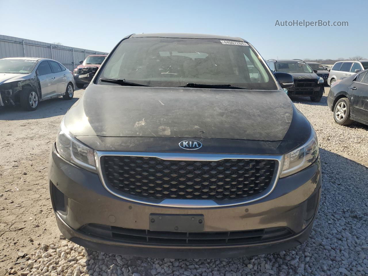 2017 Kia Sedona Lx Серый vin: KNDMB5C15H6314278