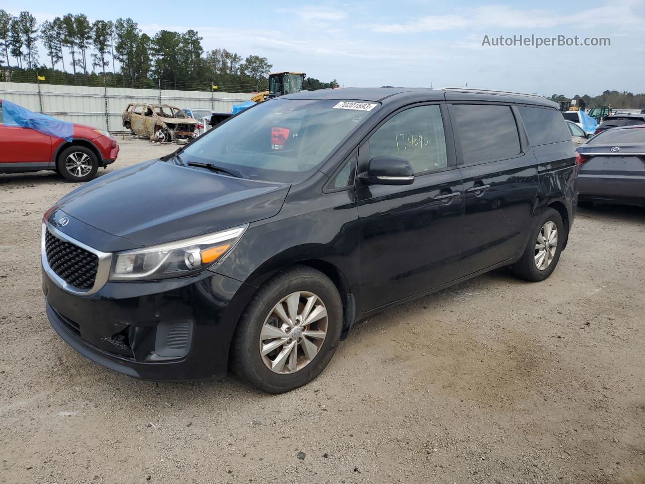 2017 Kia Sedona Lx Синий vin: KNDMB5C15H6334806