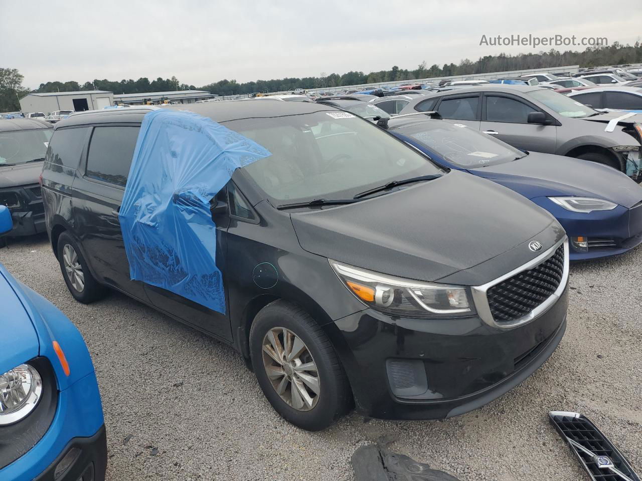 2017 Kia Sedona Lx Синий vin: KNDMB5C15H6334806