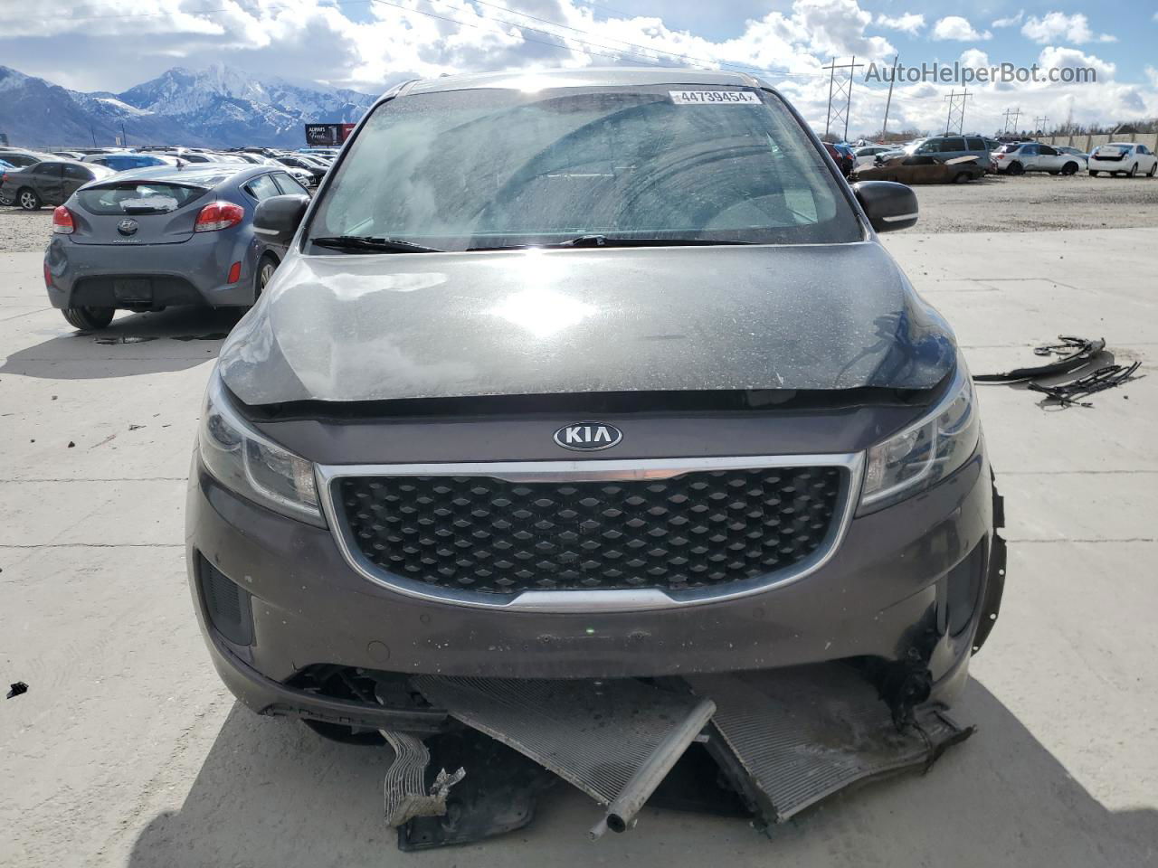 2017 Kia Sedona Lx Gray vin: KNDMB5C15H6339133