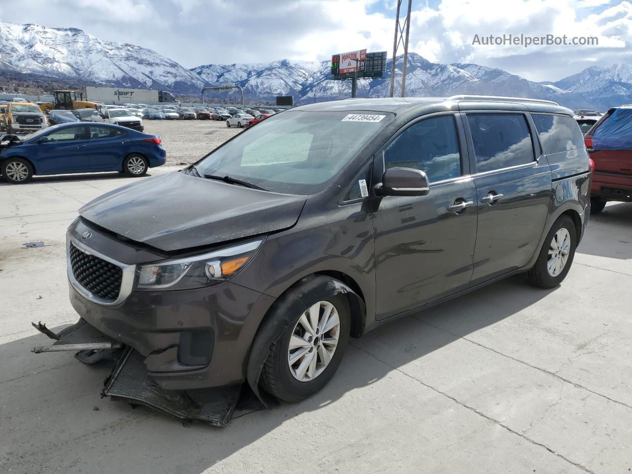 2017 Kia Sedona Lx Gray vin: KNDMB5C15H6339133