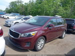 2017 Kia Sedona Lx Burgundy vin: KNDMB5C16H6231572