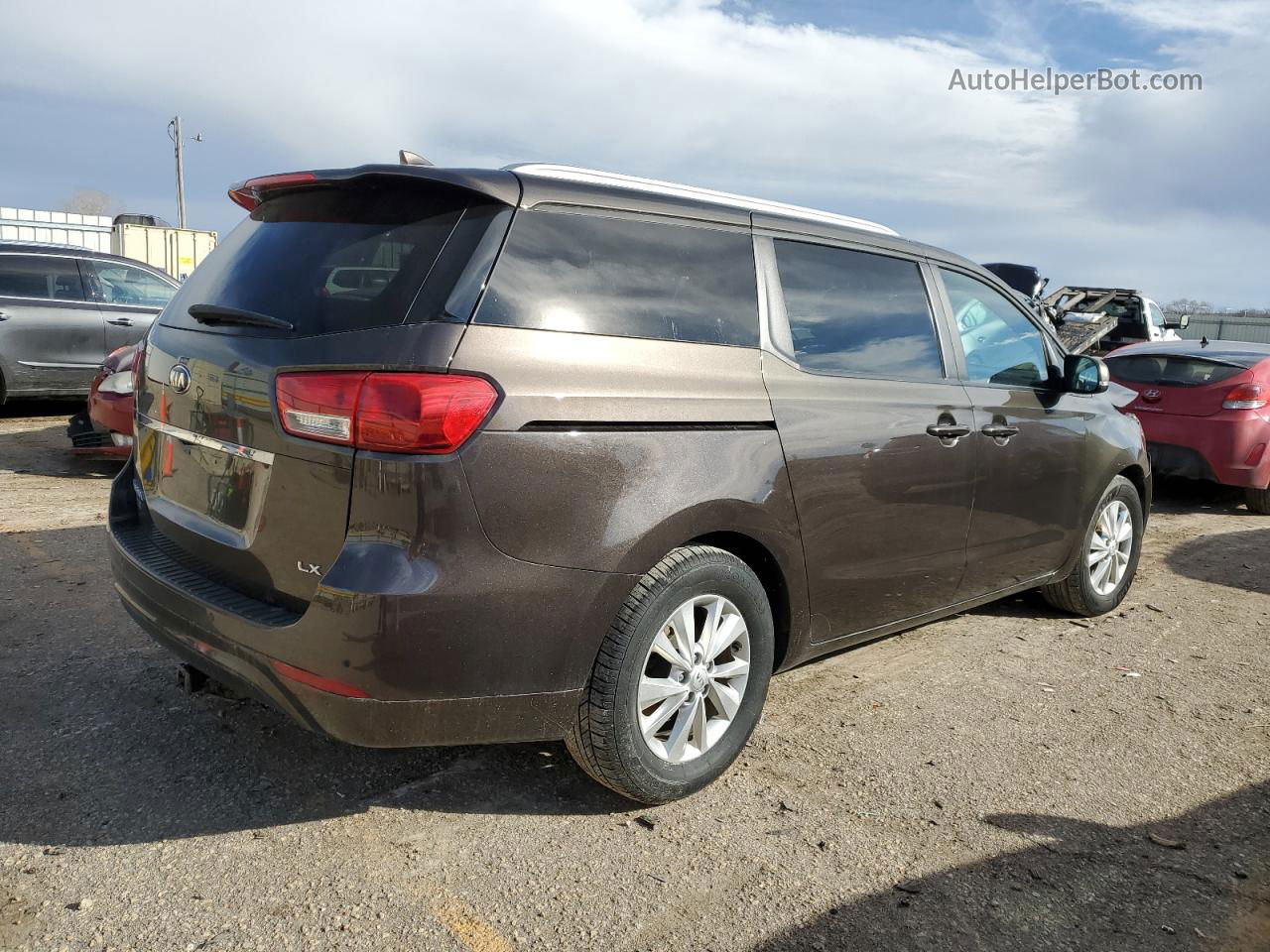 2017 Kia Sedona Lx Gray vin: KNDMB5C16H6237128