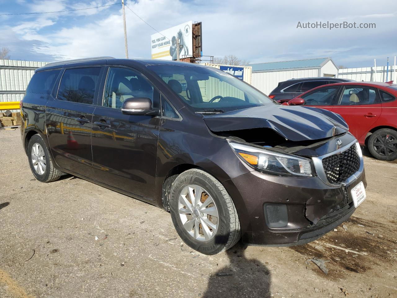 2017 Kia Sedona Lx Gray vin: KNDMB5C16H6237128