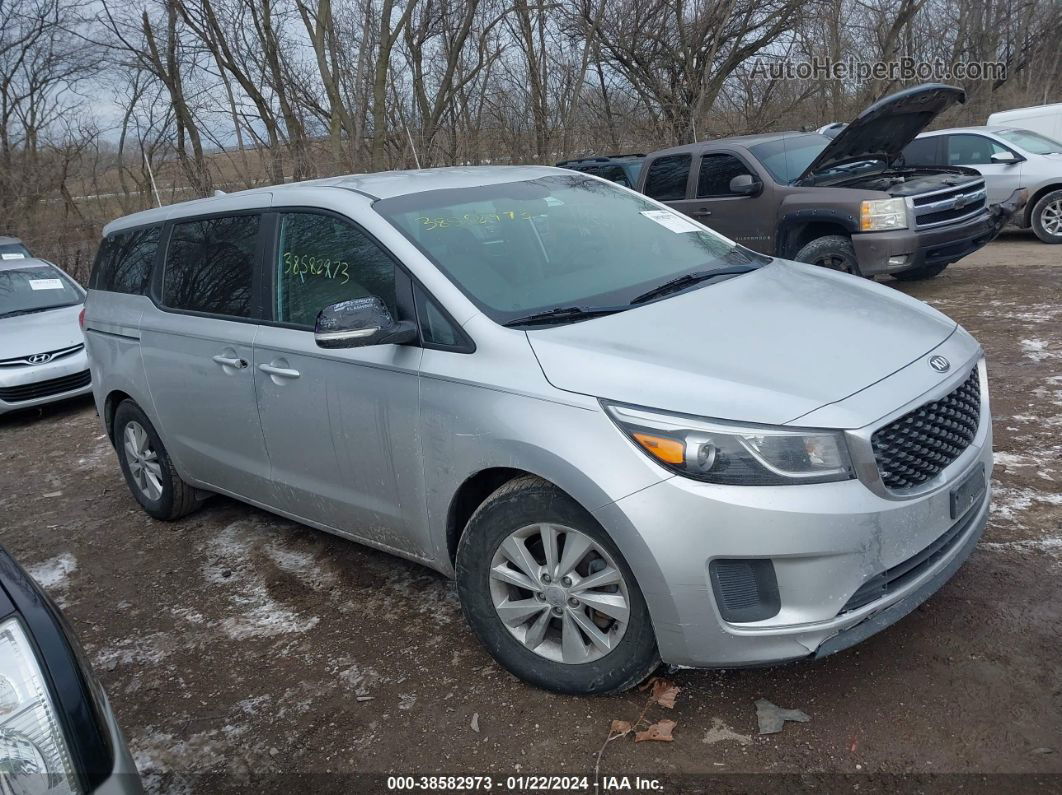 2017 Kia Sedona Lx Серебряный vin: KNDMB5C16H6242006