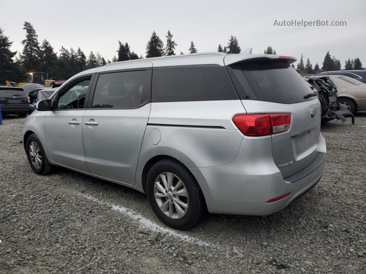 2017 Kia Sedona Lx Silver vin: KNDMB5C16H6243625