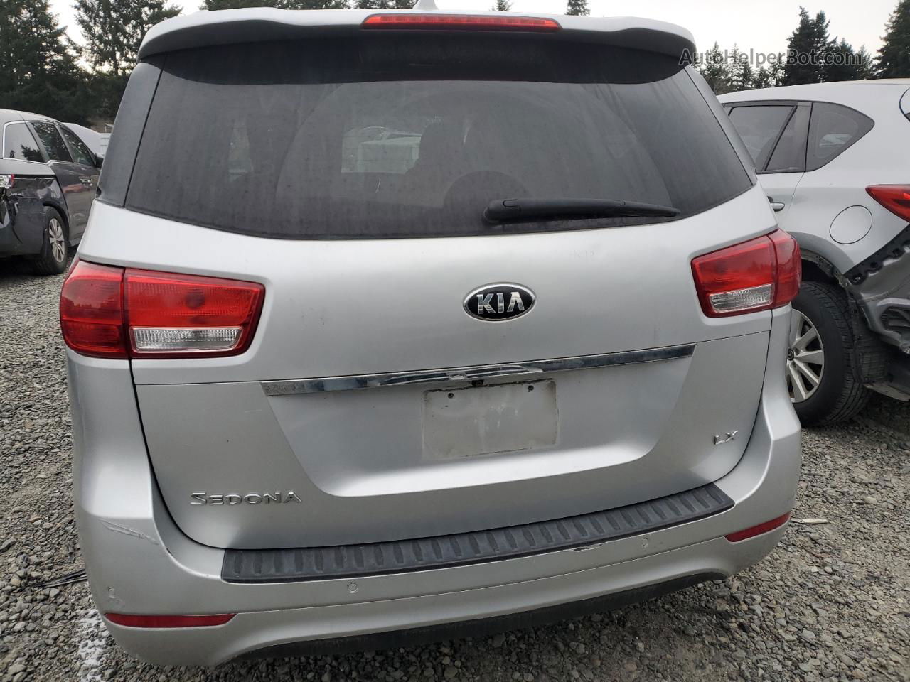 2017 Kia Sedona Lx Silver vin: KNDMB5C16H6243625