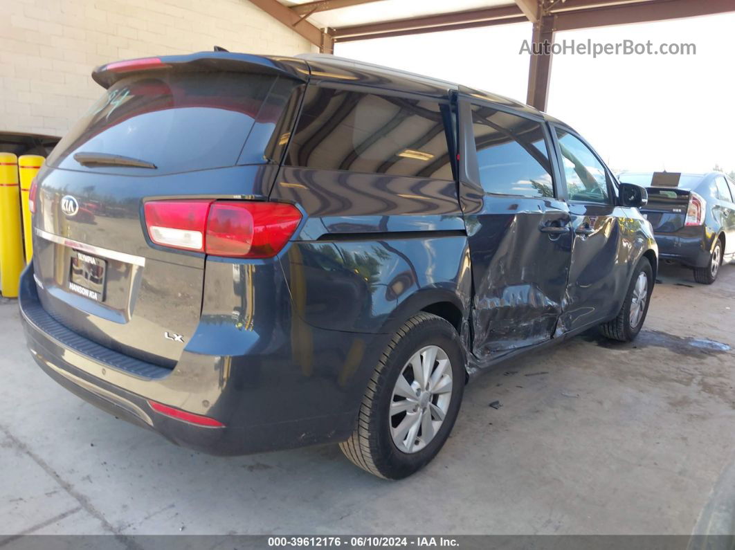 2017 Kia Sedona Lx Blue vin: KNDMB5C16H6249327