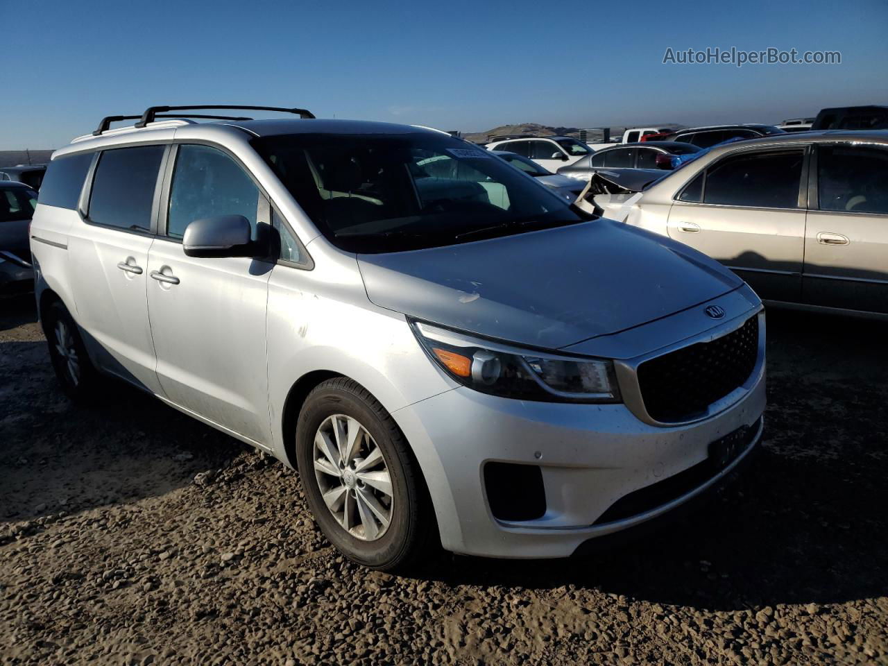 2017 Kia Sedona Lx Silver vin: KNDMB5C16H6250686