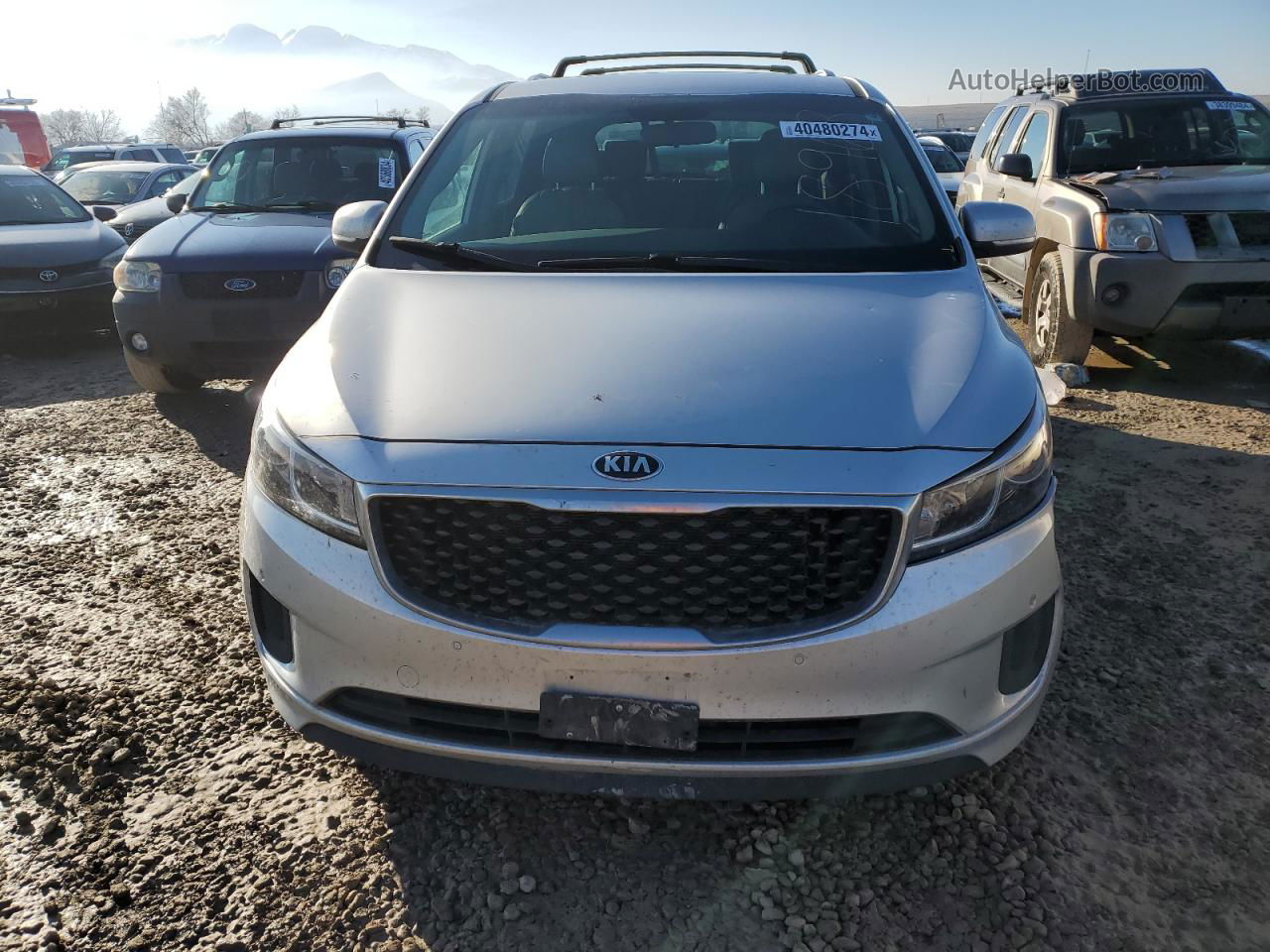 2017 Kia Sedona Lx Silver vin: KNDMB5C16H6250686