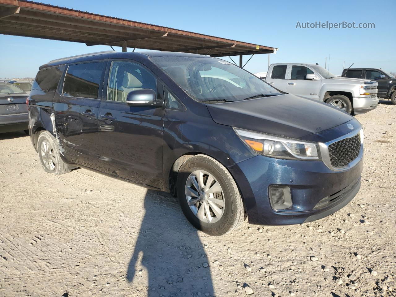 2017 Kia Sedona Lx Blue vin: KNDMB5C16H6301152