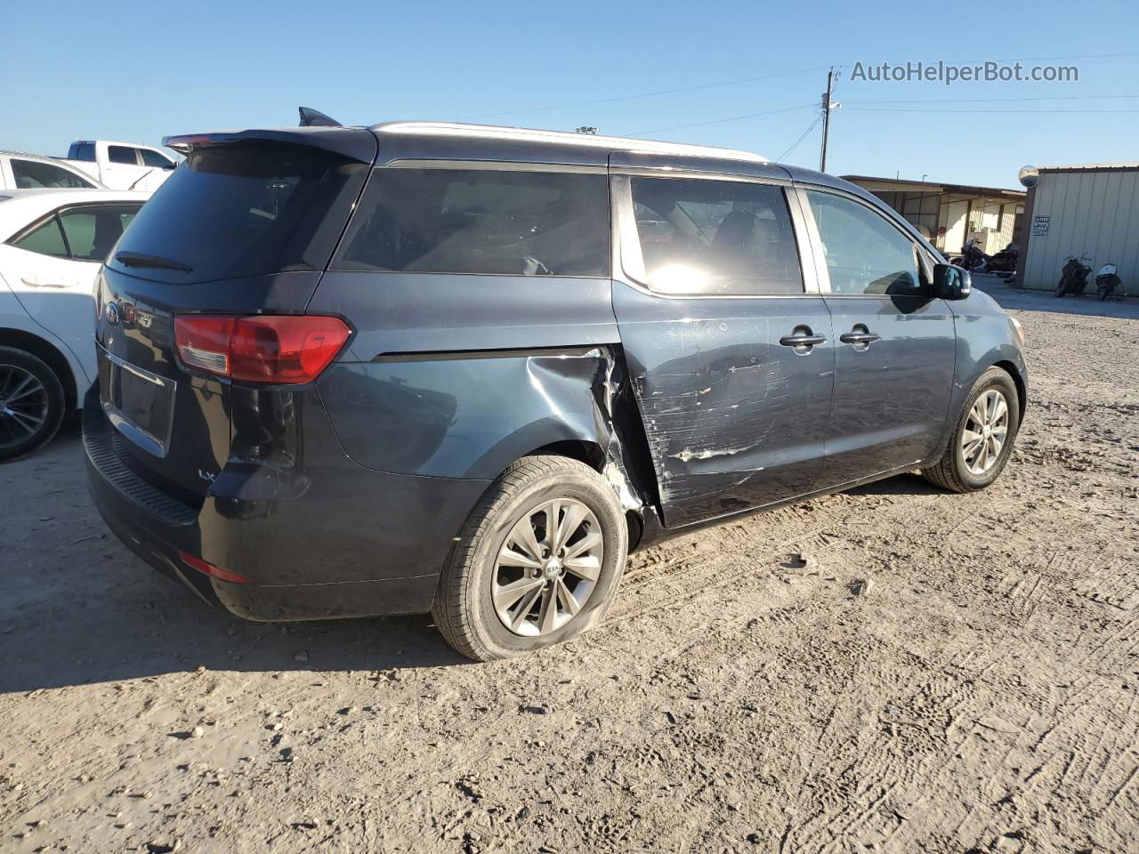 2017 Kia Sedona Lx Blue vin: KNDMB5C16H6301152