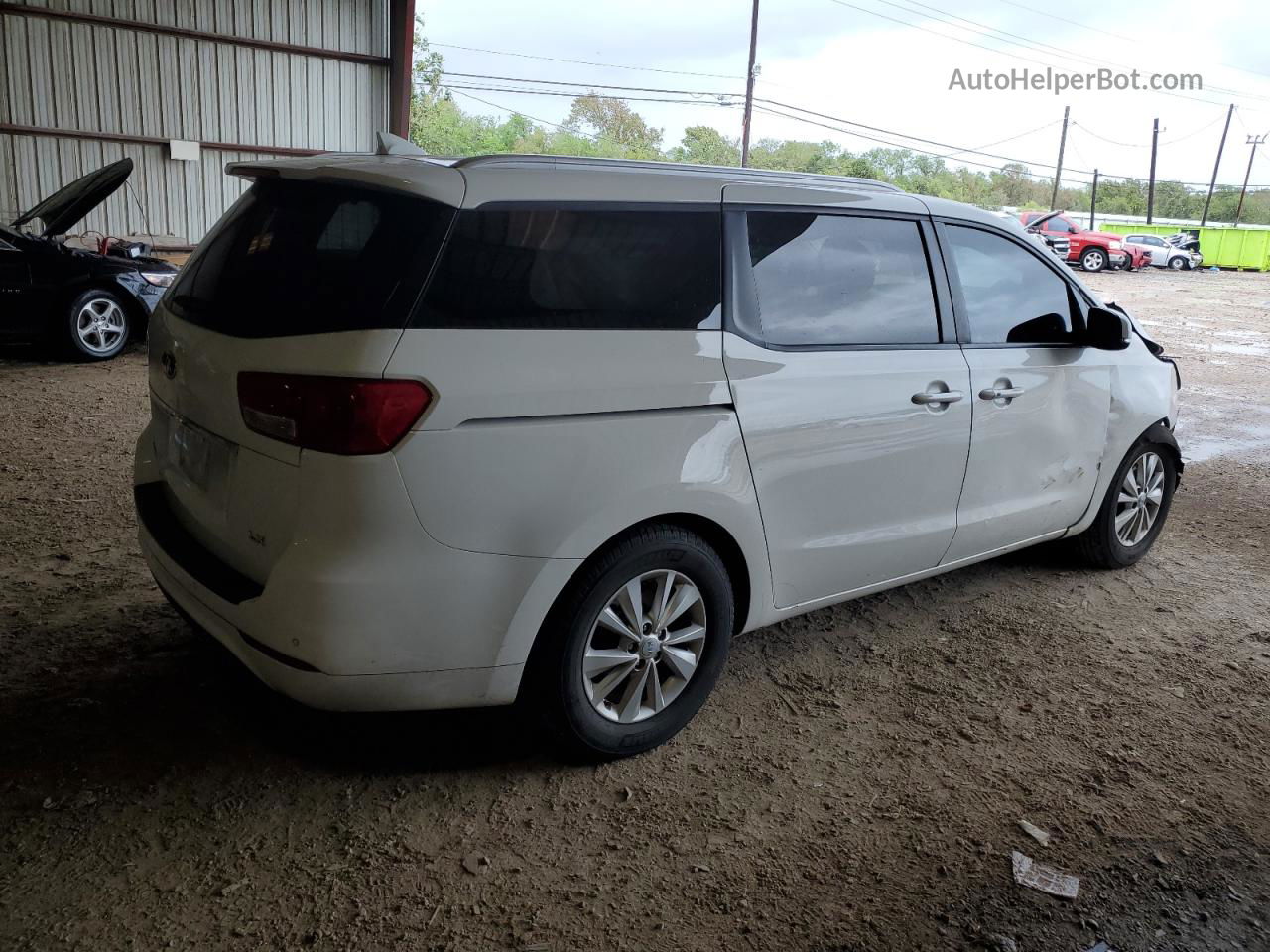 2017 Kia Sedona Lx White vin: KNDMB5C16H6323006