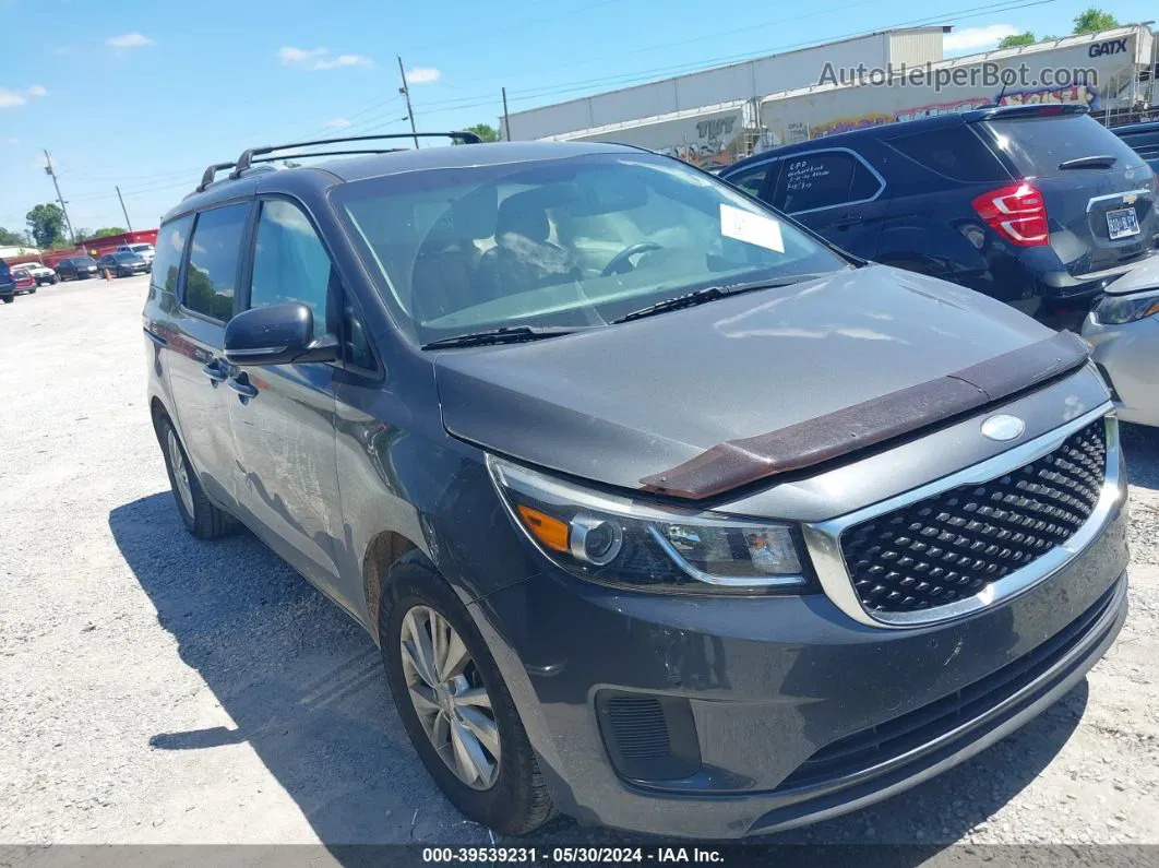 2017 Kia Sedona Lx Gray vin: KNDMB5C16H6324446