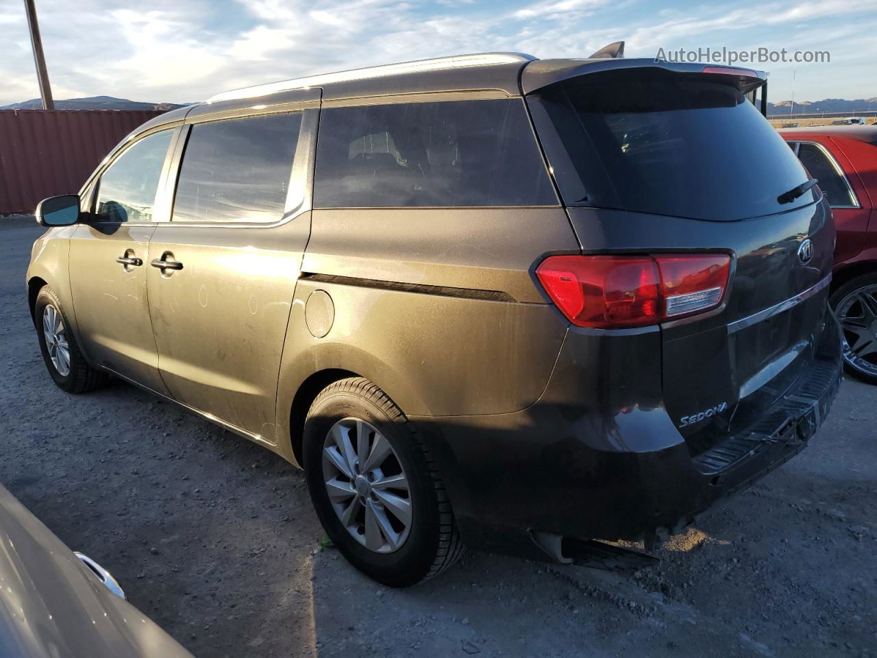 2017 Kia Sedona Lx Brown vin: KNDMB5C16H6325905