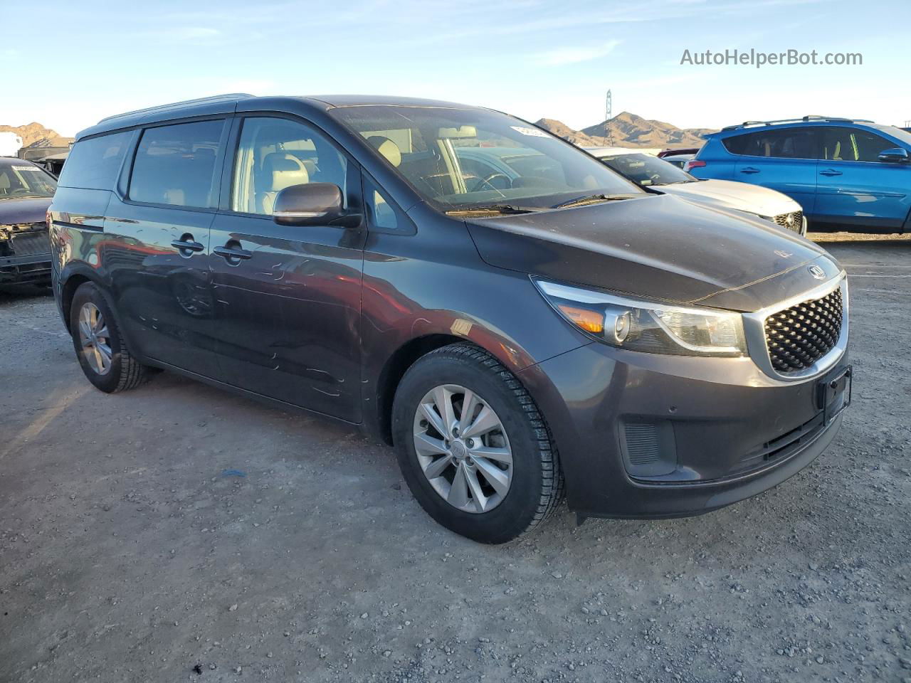 2017 Kia Sedona Lx Brown vin: KNDMB5C16H6325905