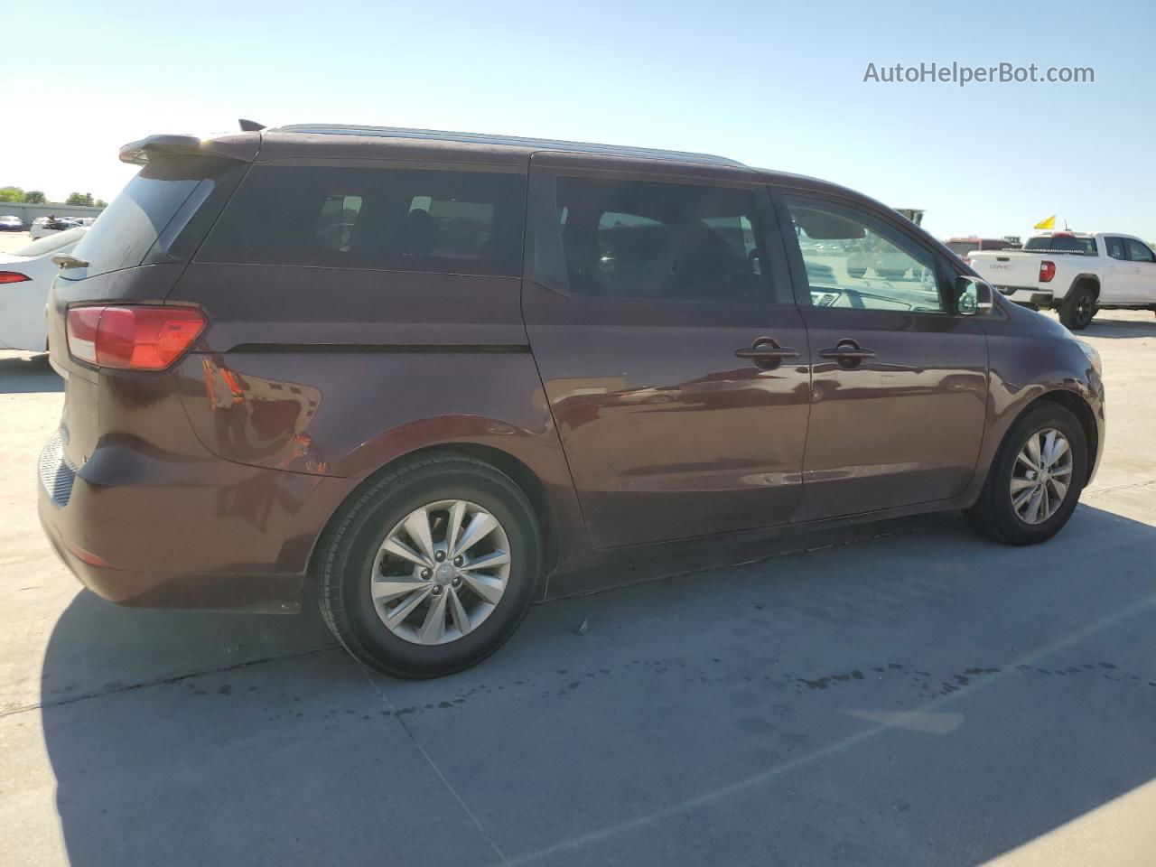 2017 Kia Sedona Lx Burgundy vin: KNDMB5C16H6330876