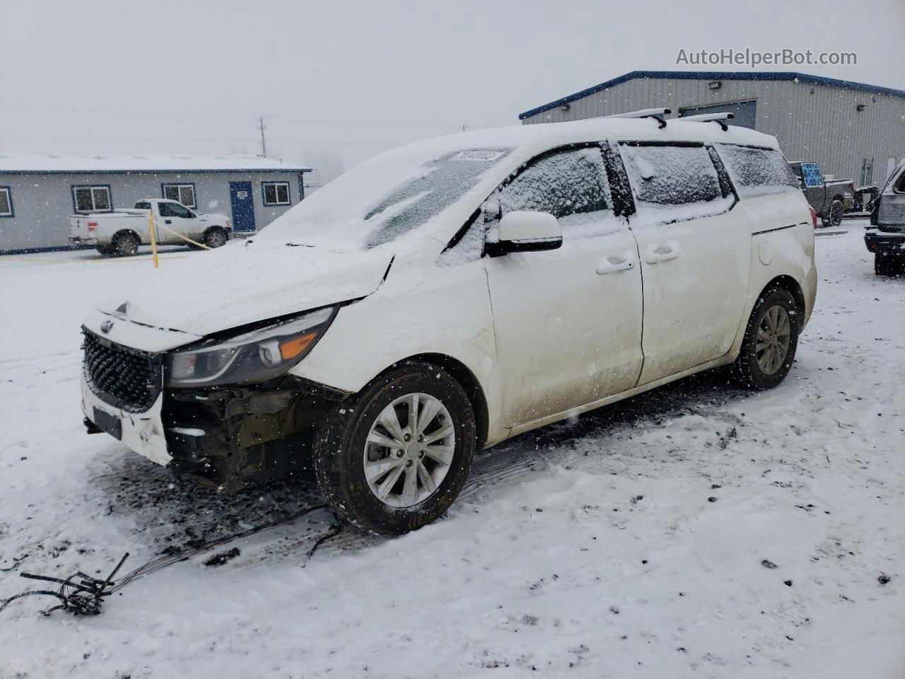 2017 Kia Sedona Lx White vin: KNDMB5C16H6339240