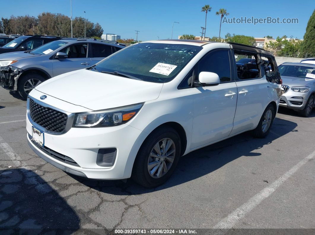 2017 Kia Sedona Lx White vin: KNDMB5C17H6230205