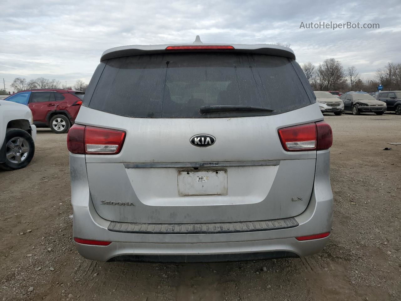 2017 Kia Sedona Lx Silver vin: KNDMB5C17H6231662