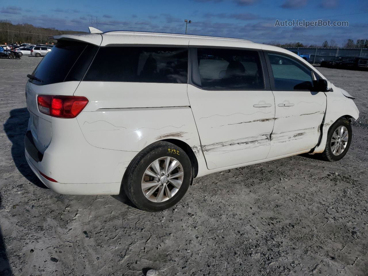 2017 Kia Sedona Lx White vin: KNDMB5C17H6238417