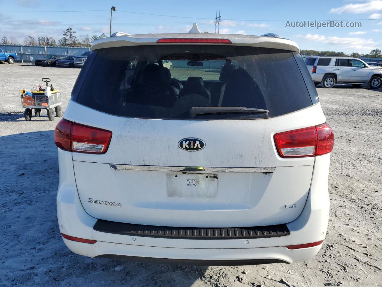 2017 Kia Sedona Lx White vin: KNDMB5C17H6238417