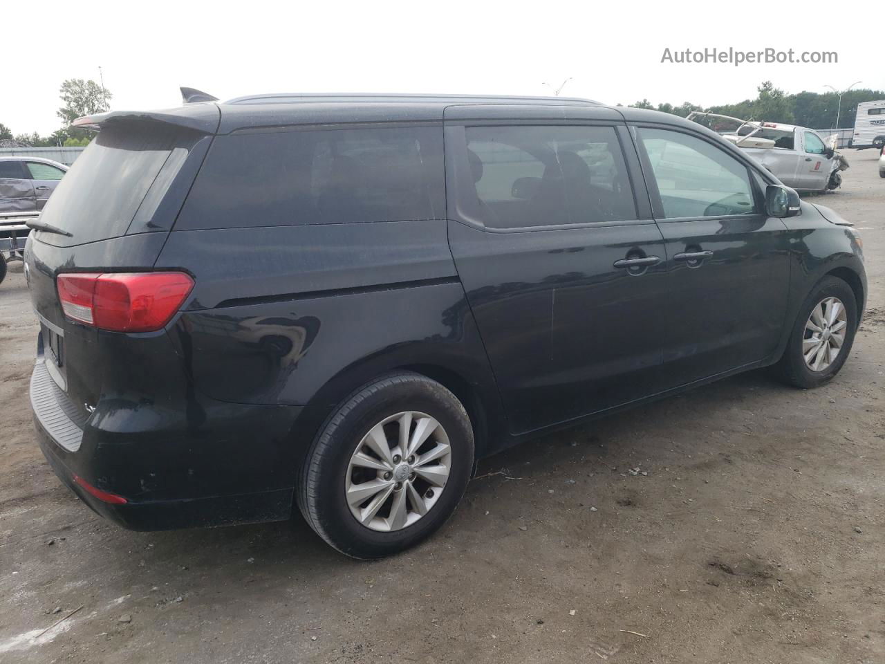 2017 Kia Sedona Lx Black vin: KNDMB5C17H6241124