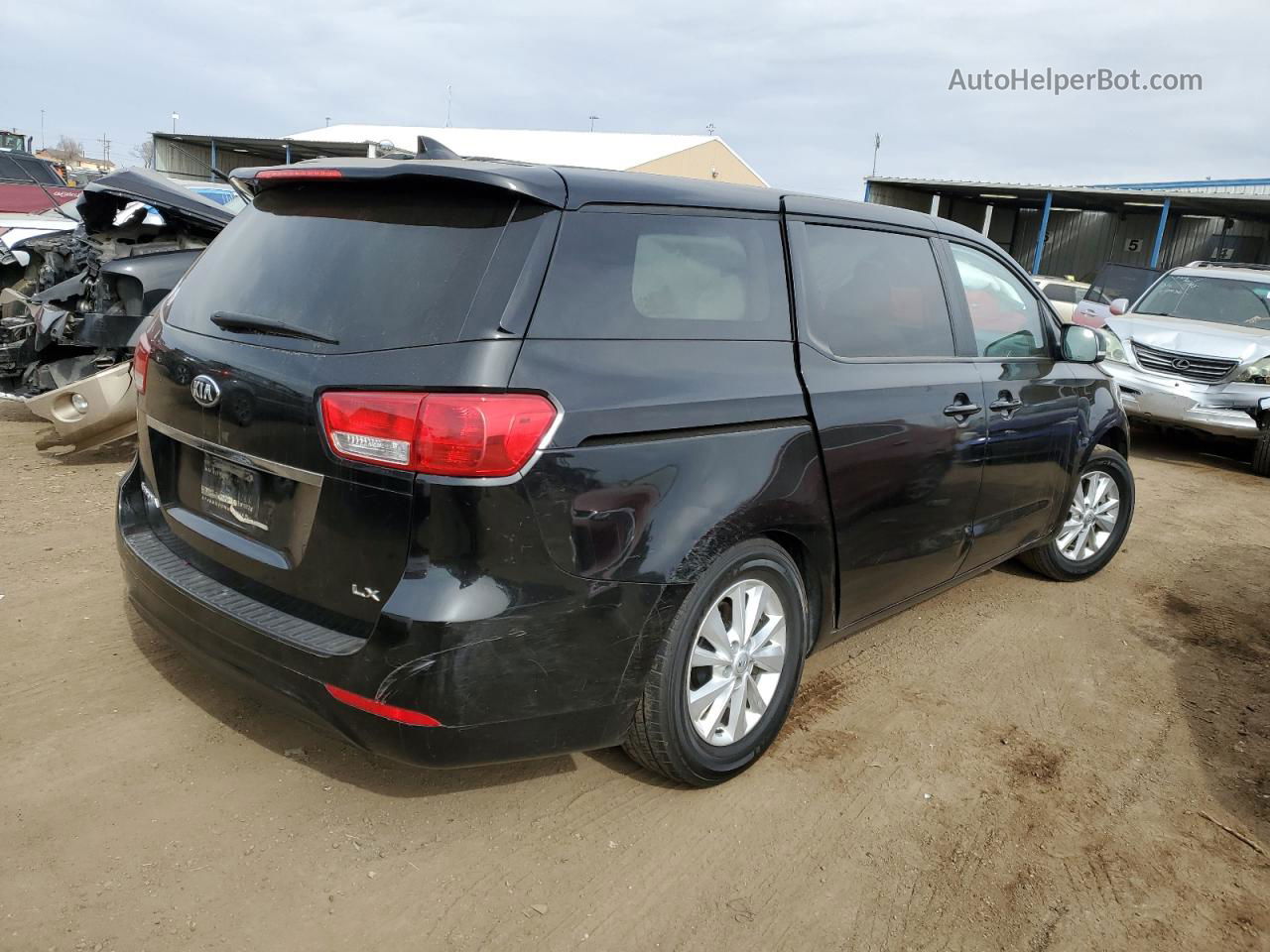 2017 Kia Sedona Lx Black vin: KNDMB5C17H6241141