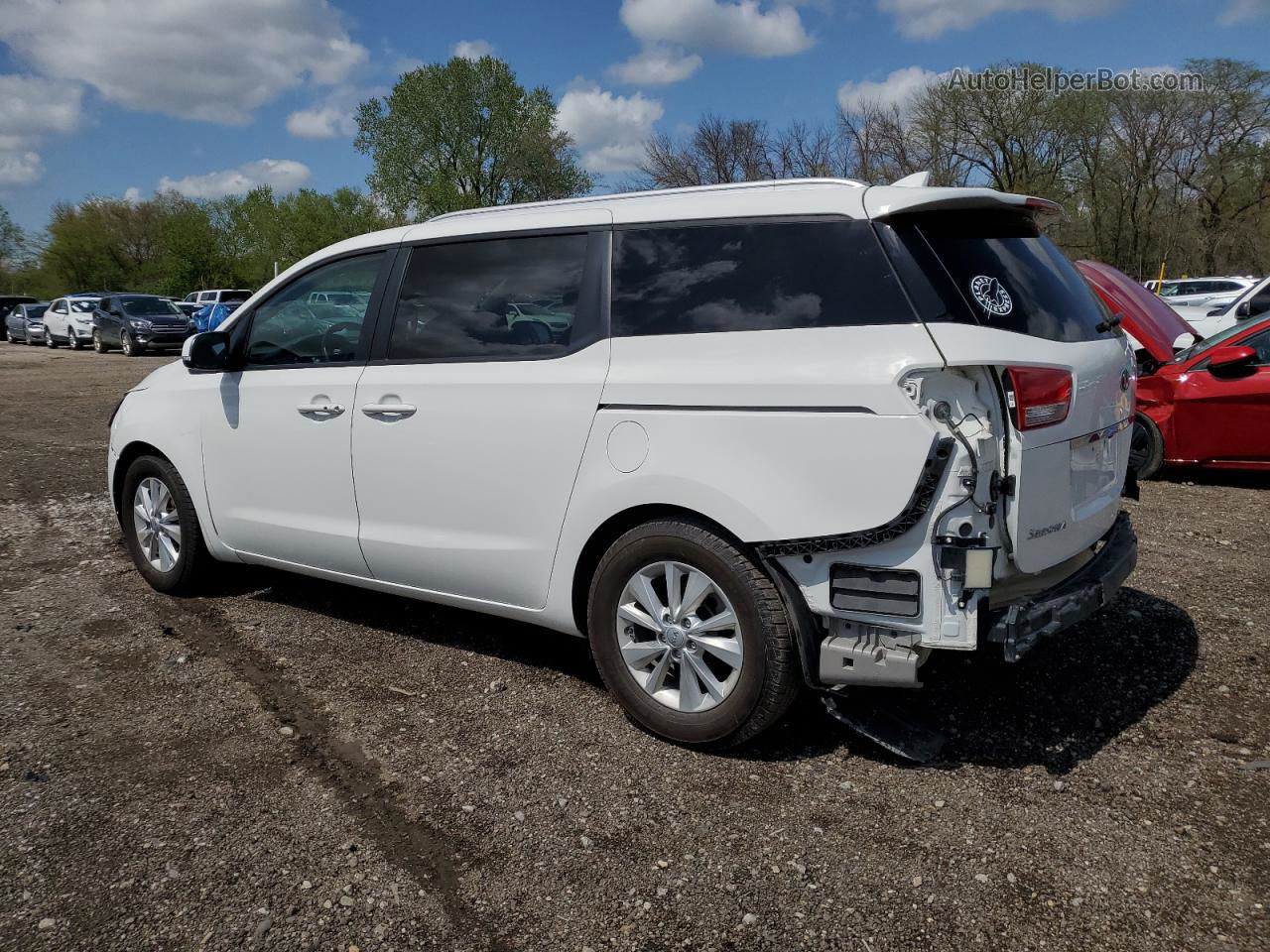 2017 Kia Sedona Lx White vin: KNDMB5C17H6325007